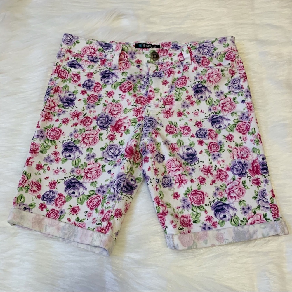 Girls Floral Tractor Bermudas Size 12